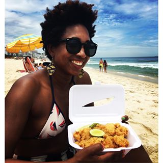Lunch on the beach in Copacabana  #Rio #Brazil #foodie #nomnom